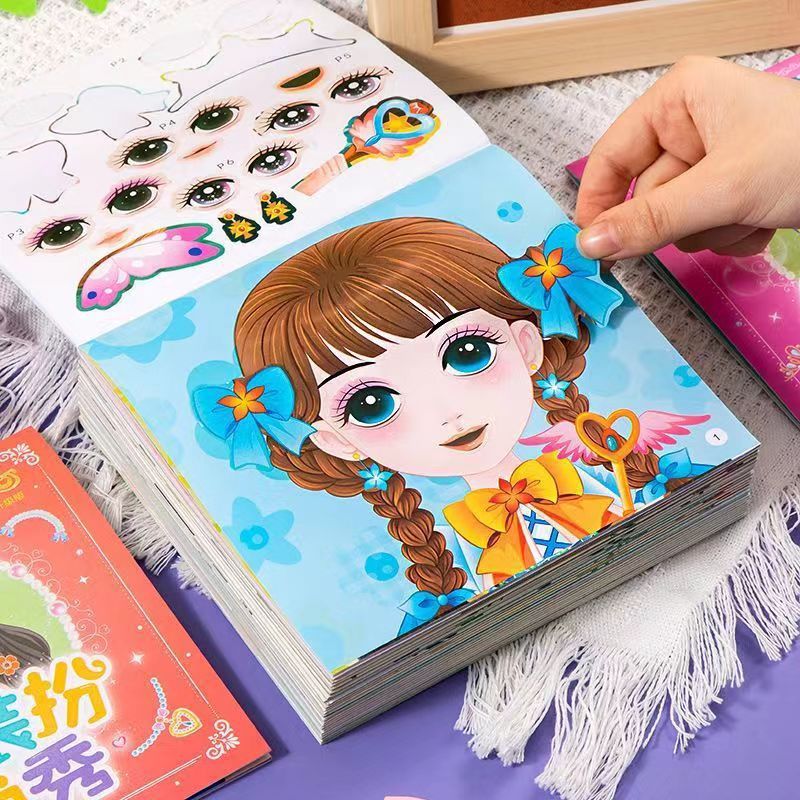 Beauty Makeup Book - Libro di Adesivi per Travestimenti da
