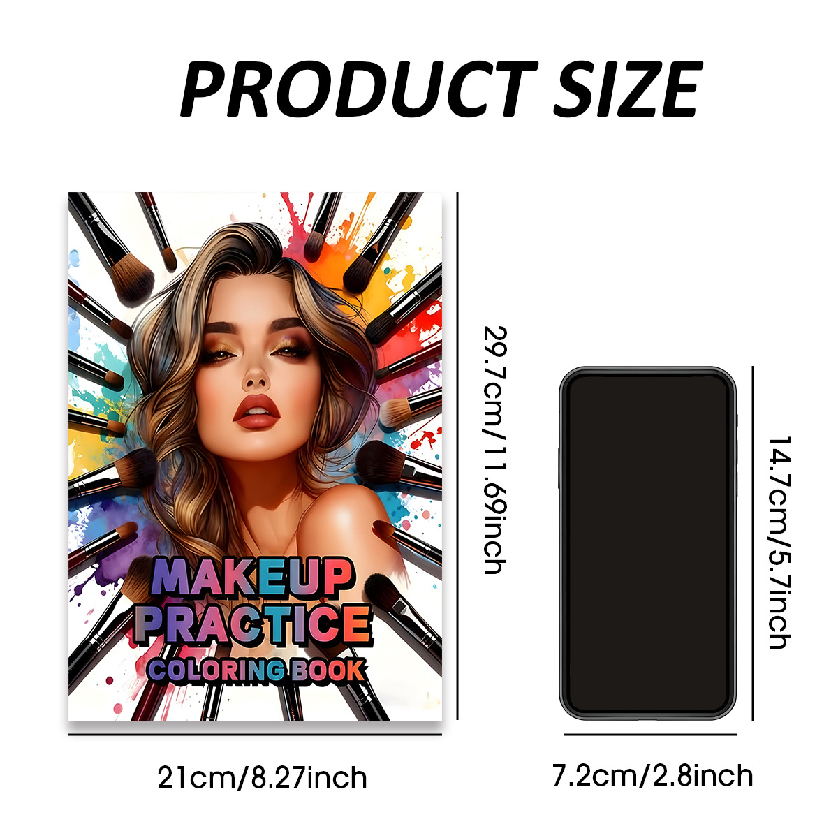 Beauty Makeup Book - Libro da colorare per esercitarsi nel