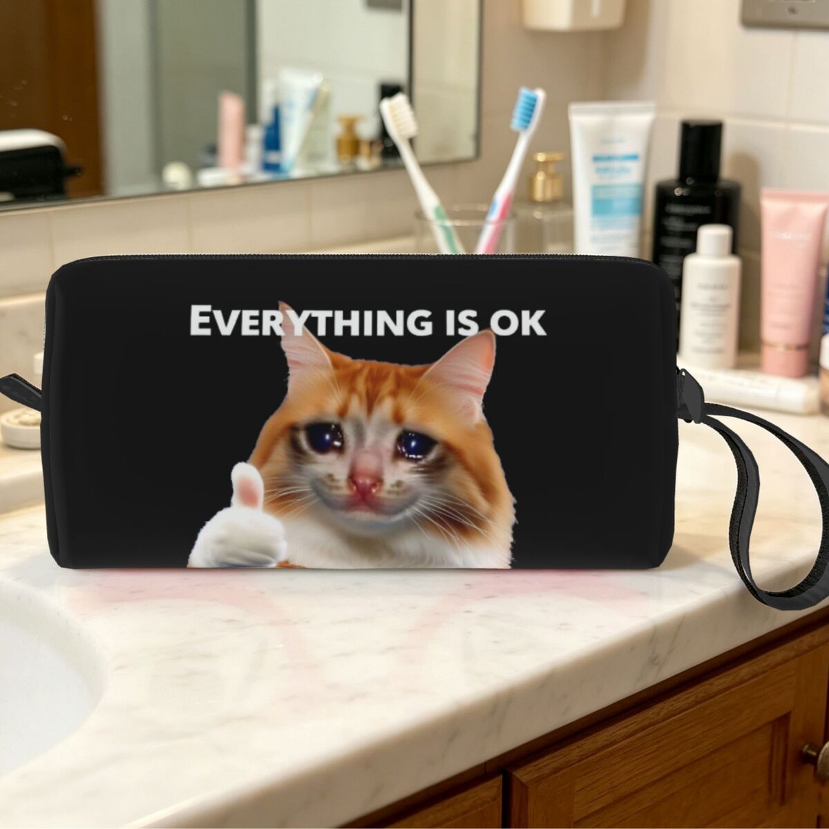 Beauty Makeup Ok - Everything's Ok Crying Cat Memes Borsa