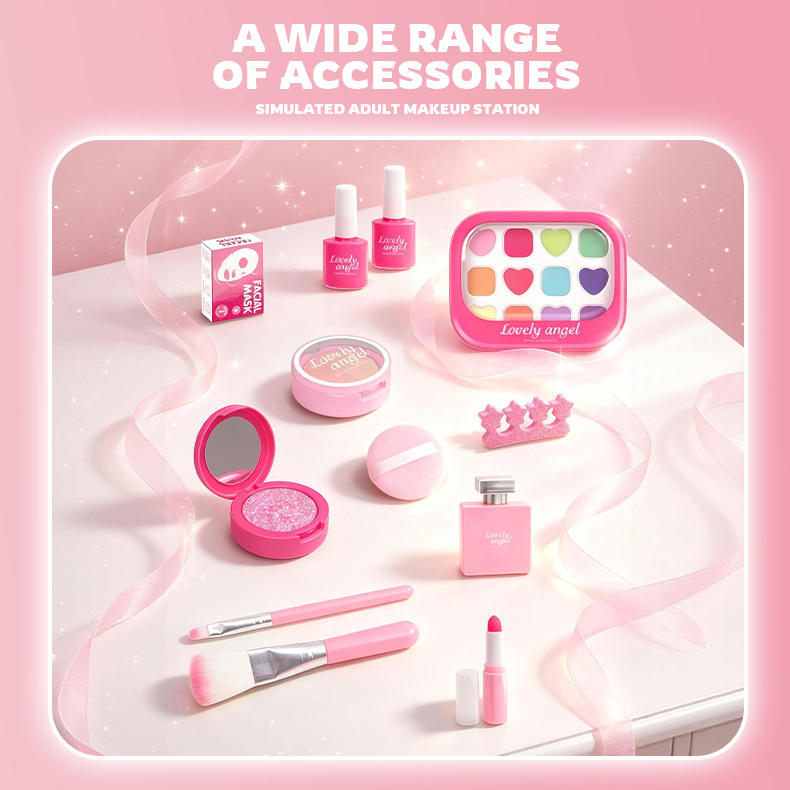 Beauty Makeup Set For Kids - Kit Trucco Giocattolo per Bambine, Set