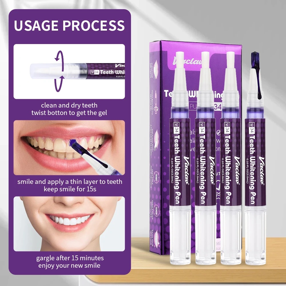 Vaclav V34 Penna Gel Sbiancant - Teeth Whitening Strips recensione e prezzo